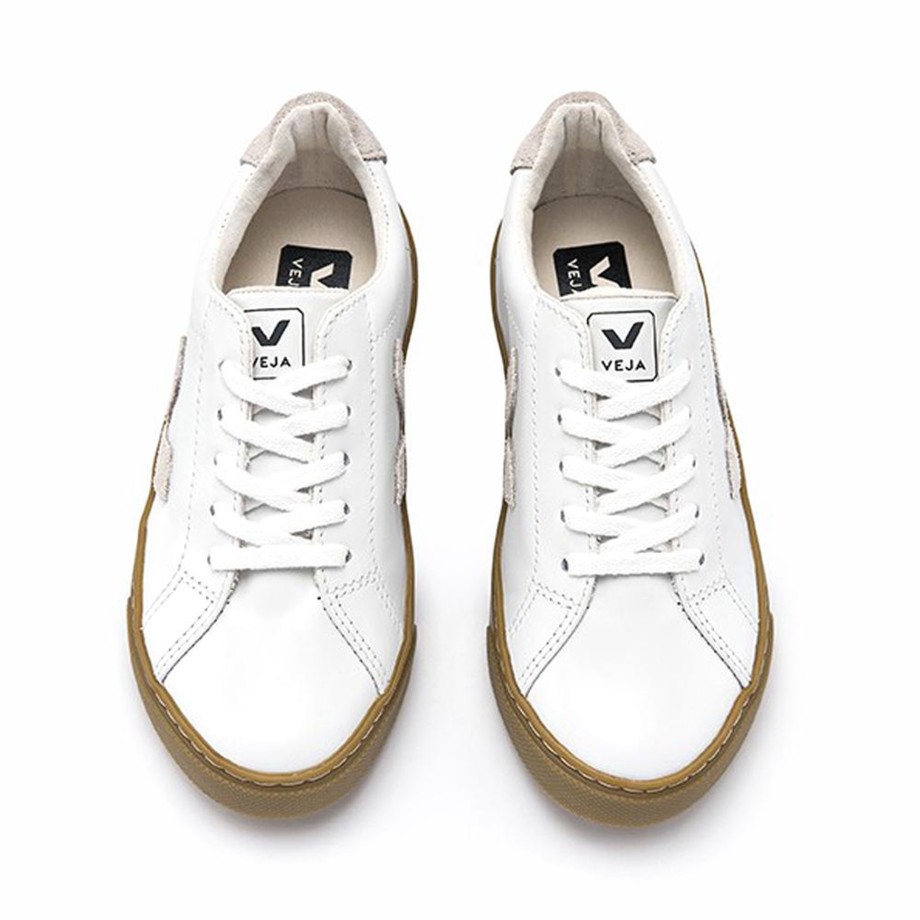 Clothing & Shoes Veja Shoes & Trainers | Veja Esplar Leather Lace Trainer - White