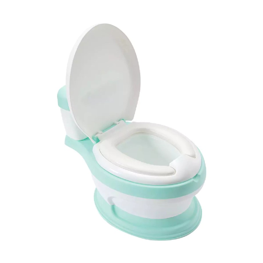 Bathtime Babyyuga Potty Training | Potty Training Seat With Lid - White/Green