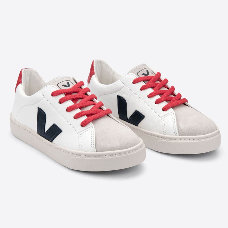 Clothing & Shoes Veja Shoes & Trainers | Veja Esplar Chromefree Leather Lace Trainer - Red