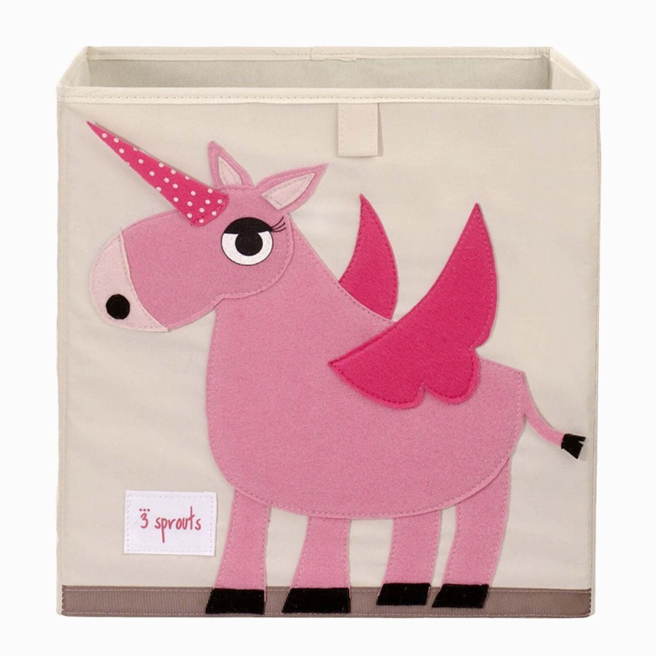 Nursery 3 Sprouts Storage | 3 Sprouts Storage Box - Unicorn