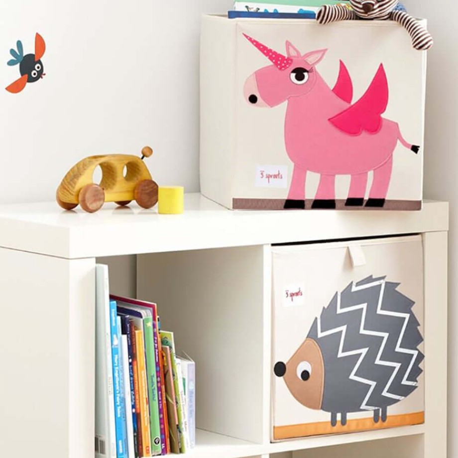 Nursery 3 Sprouts Storage | 3 Sprouts Storage Box - Unicorn