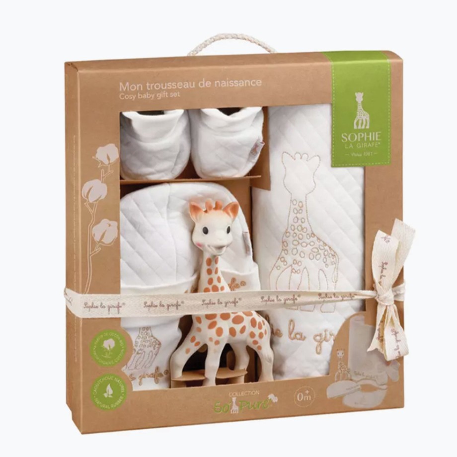 Toys Sophie la Girafe Comforters & Teething Toys | Sophie La Girafe So' Pure Newborn Gift Set - My Birth Outfit