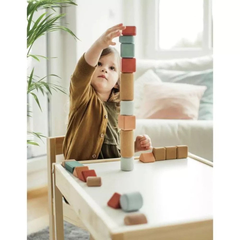 Toys Korko Montessori Toys | Korko Small Architects Cork Construction Game - 20 Pieces