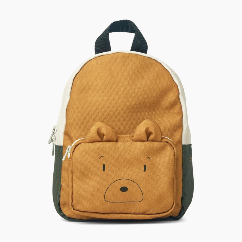 Clothing & Shoes Liewood Kids Bags | Liewood Saxo Backpack Mini - Mr Bear Golden Caramel