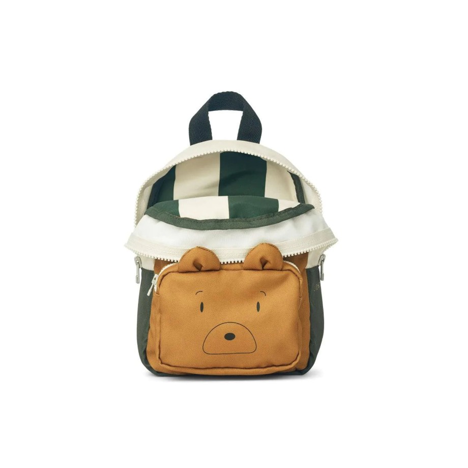 Clothing & Shoes Liewood Kids Bags | Liewood Saxo Backpack Mini - Mr Bear Golden Caramel