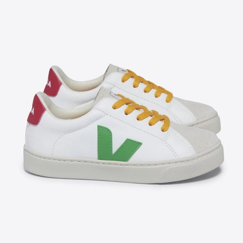 Clothing & Shoes Veja Shoes & Trainers | Veja Esplar Laces Chromefree Leather - White Leaf Pekin