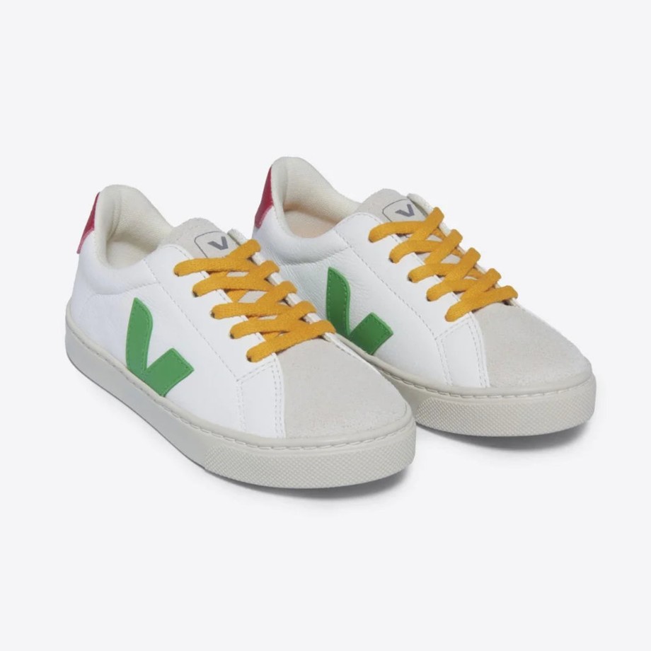 Clothing & Shoes Veja Shoes & Trainers | Veja Esplar Laces Chromefree Leather - White Leaf Pekin