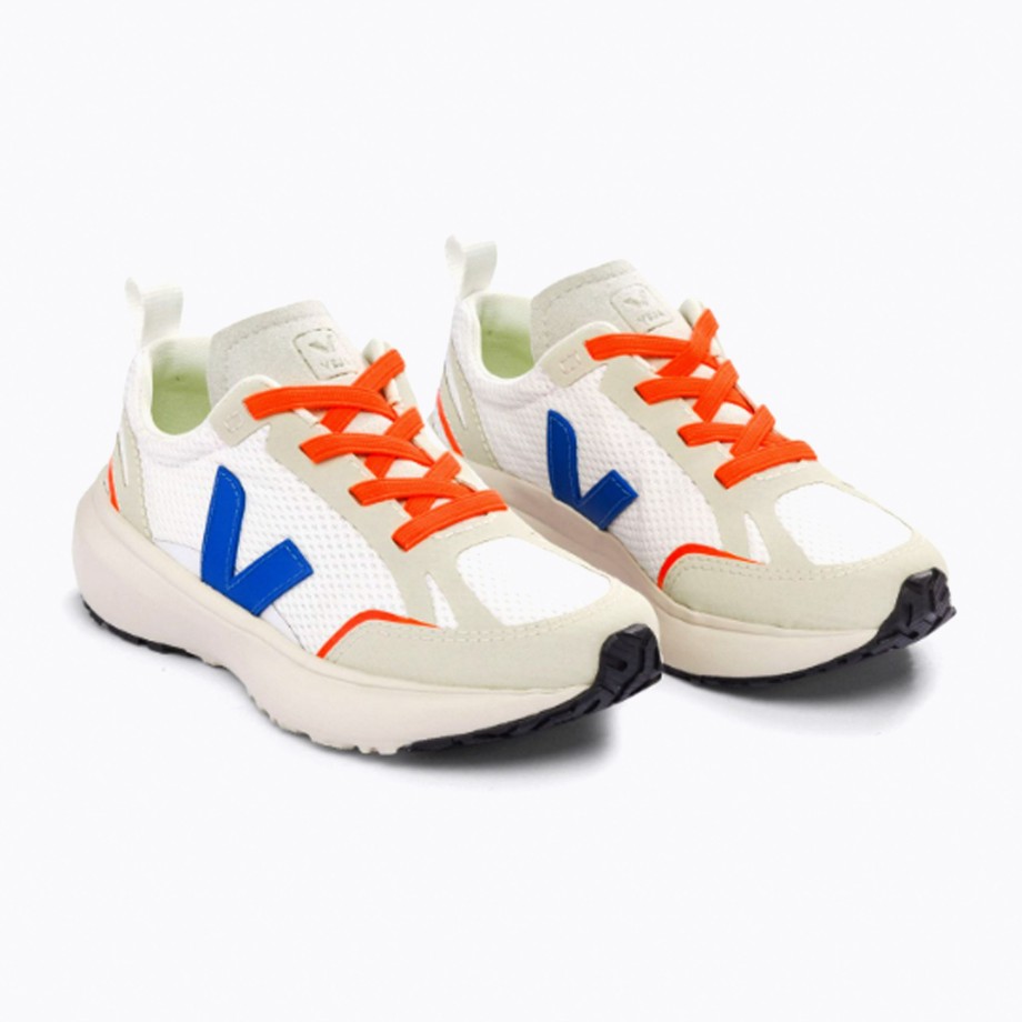 Clothing & Shoes Veja Shoes & Trainers | Veja Kids Canary Elastic Laces Alveomesh - White Indigo