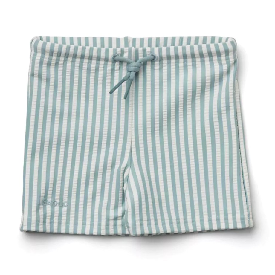 Clothing & Shoes Liewood Swimwear | Liewood Otto Swim Pants Shorts - Sea Blue/White