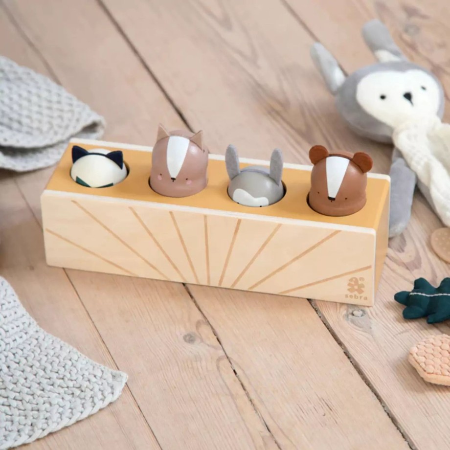 Playtime Sebra Role Play | Sebra Wooden Pop Up Toy Animals - Woodland