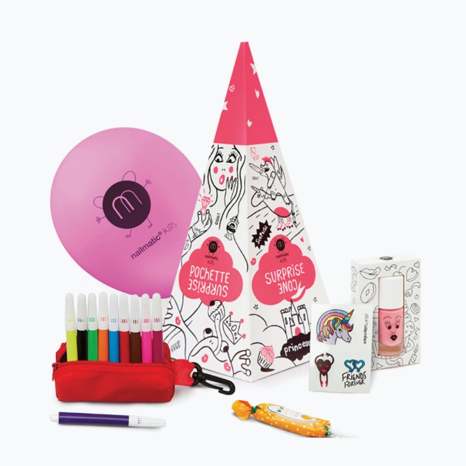 Playtime Nailmatic Party Kits | Nailmatic Princess' Surprise Cone Kids Water Based Nail Polish