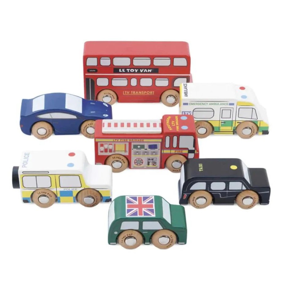 Playtime Le Toy Van Role Play | Le Toy Van London Wooden Toy Car Set