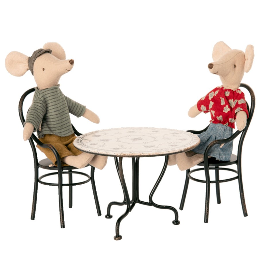 Playtime Maileg Role Play | Maileg Dining Table And 2 Chairs Set