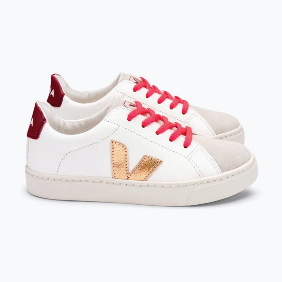 Clothing & Shoes Veja Shoes & Trainers | Veja Esplar Laces Leather Trainers - White Venus Rose