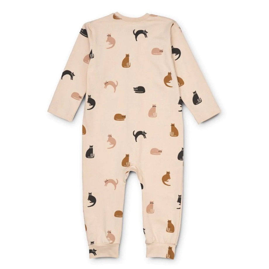 Clothing & Shoes Liewood Nightwear | Liewood Birk Pyjama Jumpsuit - Miauw/Apple Blossom Mix