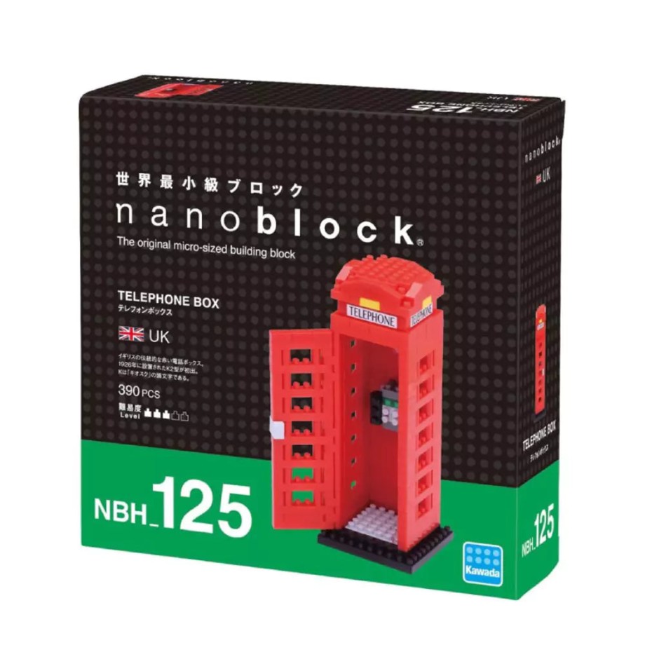 Toys Nanoblock Building Blocks | Nanoblock Red Telephone Box