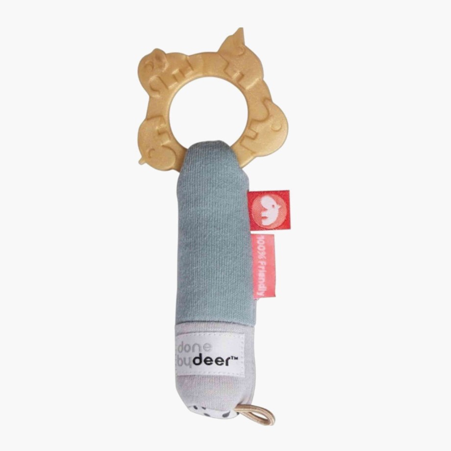 Toys Done By Deer Comforters & Teething Toys | Done By Deer Tiny Teething Rattle - Deer Friends