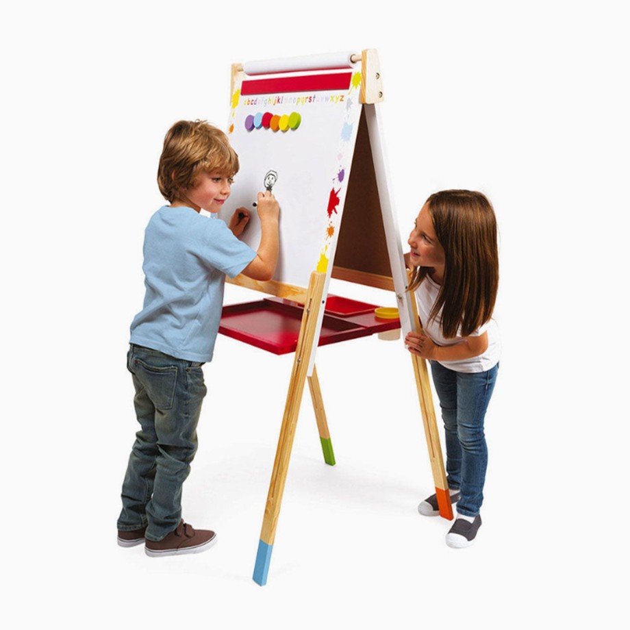 Playtime Janod Colouring | Janod Double Sided Splash Adjustable Easel