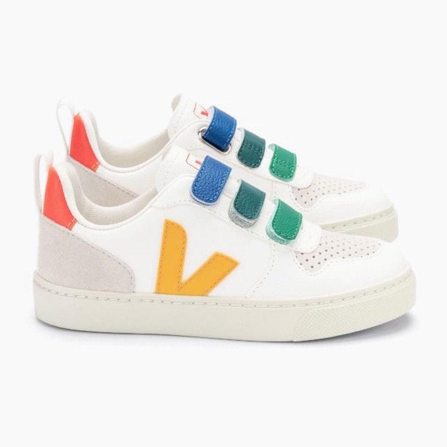 Clothing & Shoes Veja Shoes & Trainers | Veja V-10 Trainer Chromefree Multico White Ouro