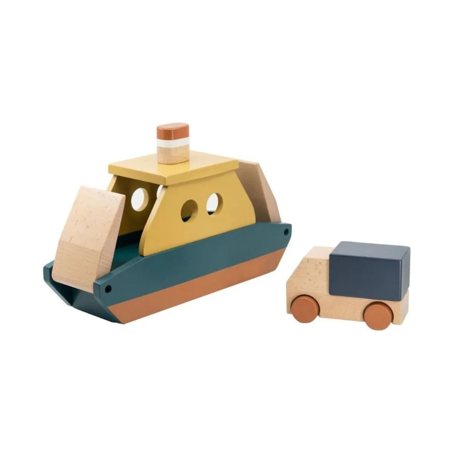 Playtime Sebra Role Play | Sebra Wooden Ferry Toy With Truck