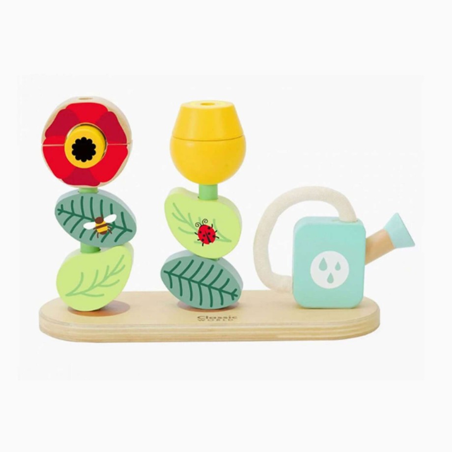 Toys Classic World Nature Toys | Classic World Stacking Rings Flower Garden