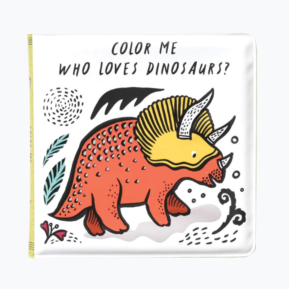 Toys Wee Gallery Books & Flash Cards | Wee Gallery Bath Book Colour Me - Dinosaurs