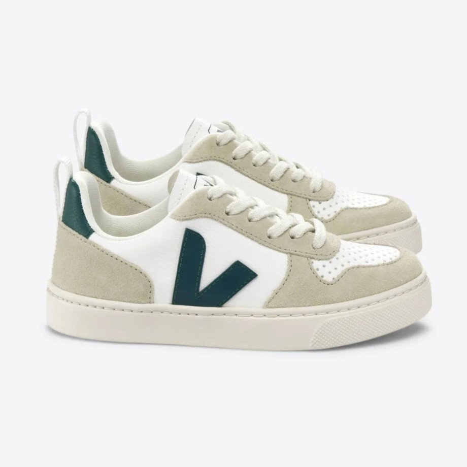 Clothing & Shoes Veja Shoes & Trainers | Veja V-10 Laces Chromefree Leather Lace Trainer - White Brittany Almond