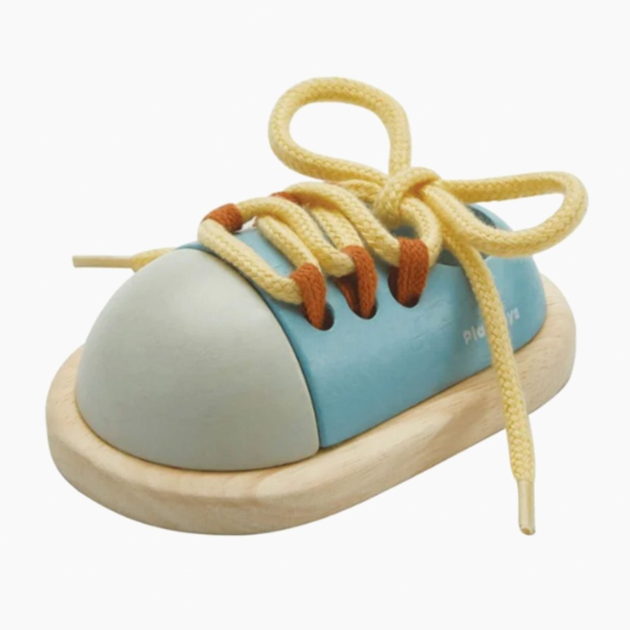 Playtime Plan Toys Role Play | Plan Toys Tie-Up Shoe - Orchard