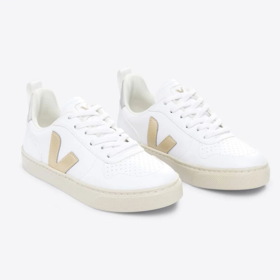 Clothing & Shoes Veja Shoes & Trainers | Veja V-10 Cwl White Platine Silver