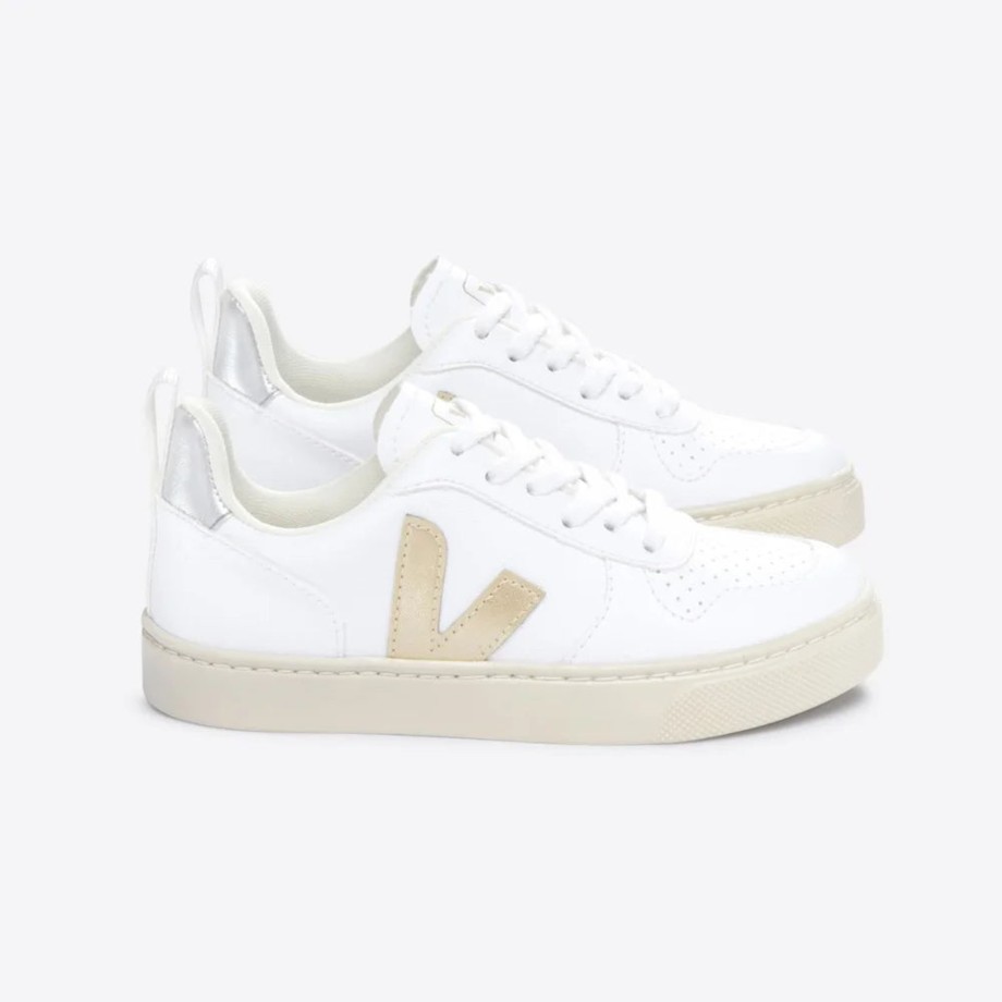 Clothing & Shoes Veja Shoes & Trainers | Veja V-10 Cwl White Platine Silver