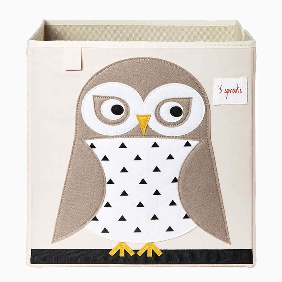 Nursery 3 Sprouts Storage | 3 Sprouts Storage Box - Owl