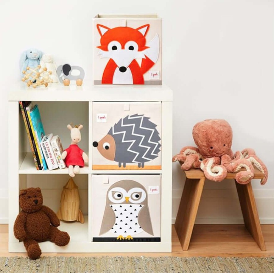 Nursery 3 Sprouts Storage | 3 Sprouts Storage Box - Owl