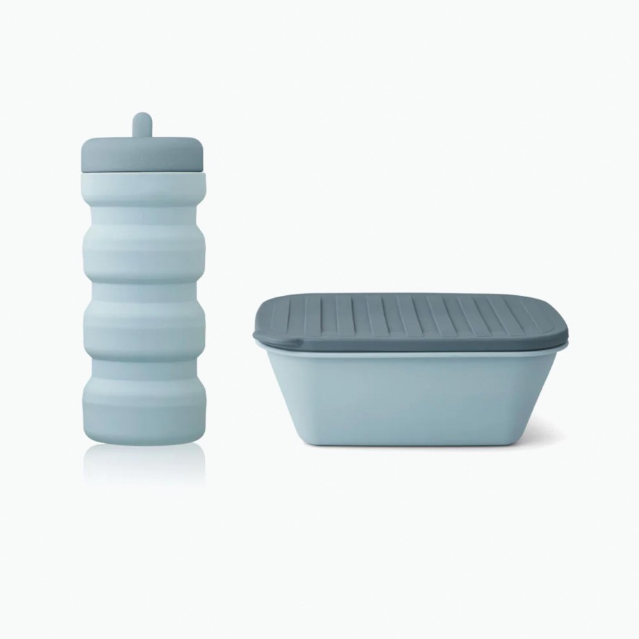 Mealtime Liewood Lunch Boxes | Liewood Jose On The Go Lunch Set - Sea Blue