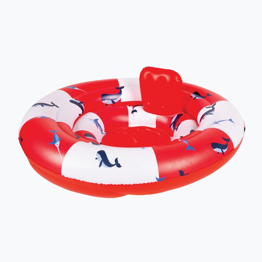 Playtime Swim Essentials Swimming Gear | Swim Essentials Baby Float - Red White Whale