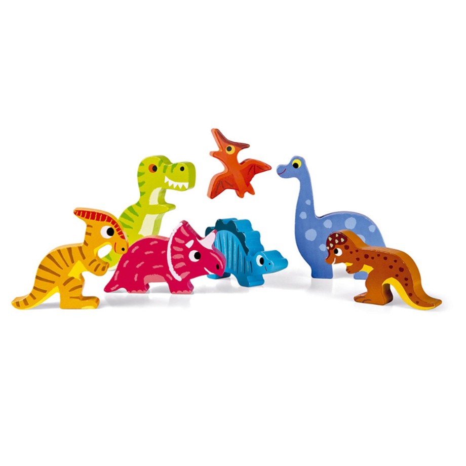 Playtime Janod Games & Puzzles | Janod Chunky Puzzle Dinosaurs 7 Pieces