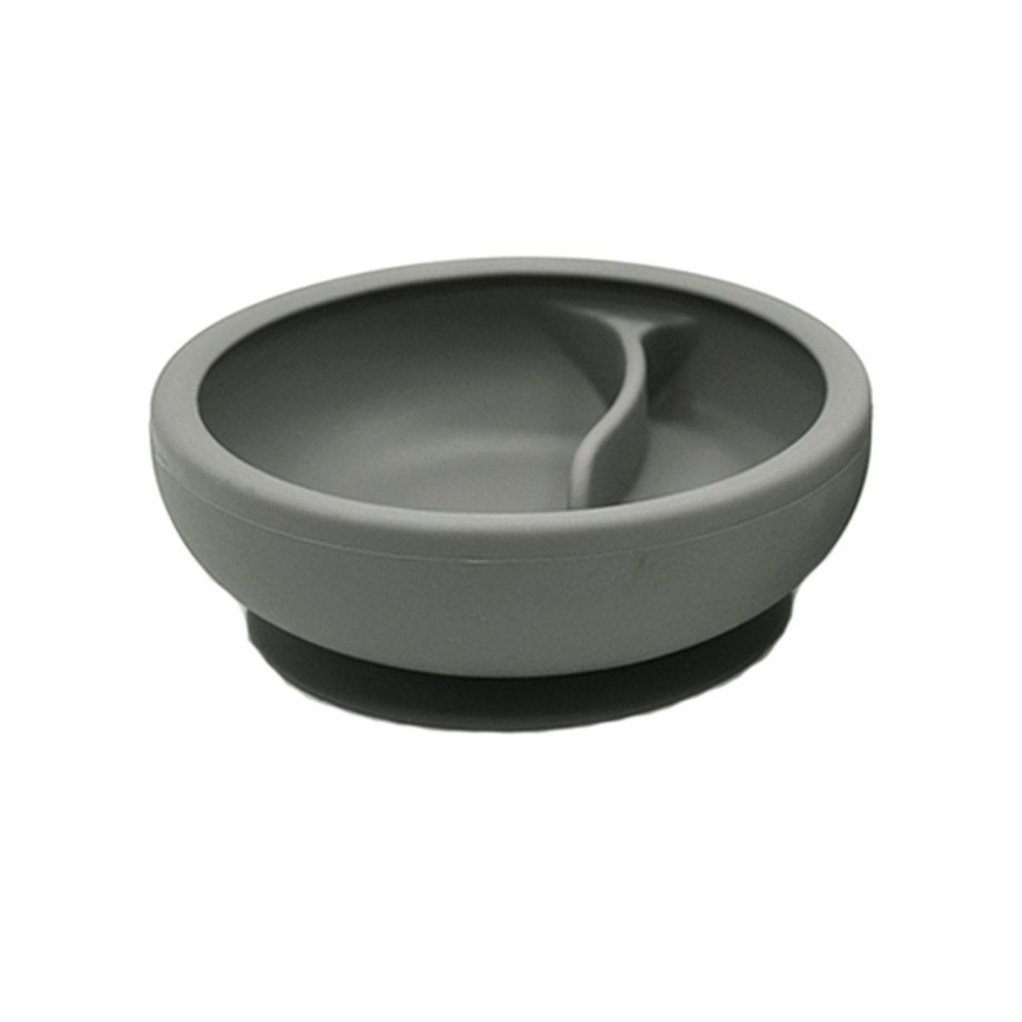 Mealtime Allis Baby Plates, Bowls & Cups | Silicone Suction Divider Bowl - Grey