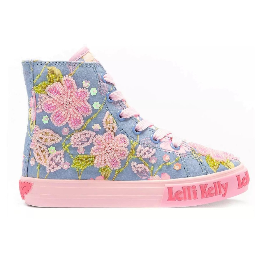 Clothing & Shoes Lelli Kelly Shoes & Trainers | Lelli Kelly Hermione Mid - Dusty Blue Fantasy