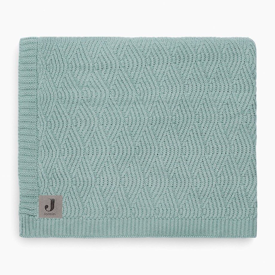 Nursery Jollein Blanket & Swaddle | Jollein Knitted Blanket - Ash Green