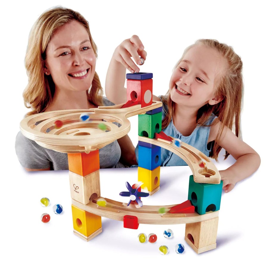 Toys Hape Montessori Toys | Hape Race To The Finish Woden Marble Run