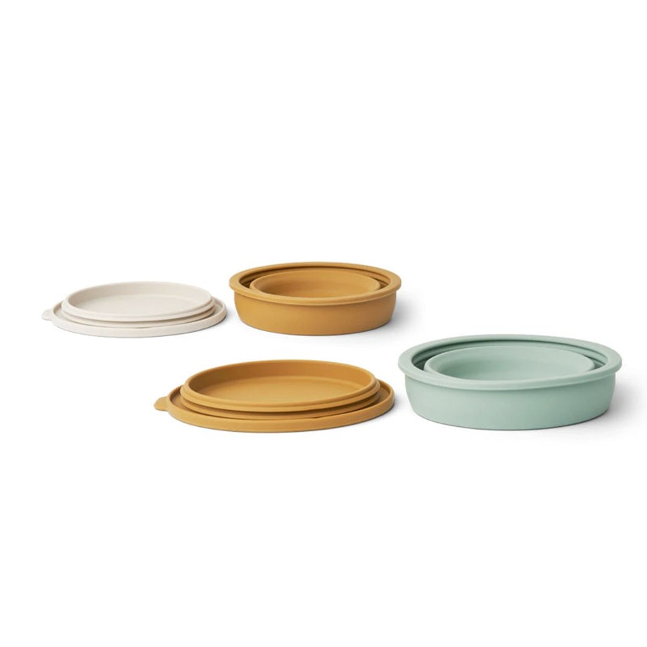 Mealtime Liewood Plates, Bowls & Cups | Liewood Dale Foldable Bowl Set - Golden (2 Pack)