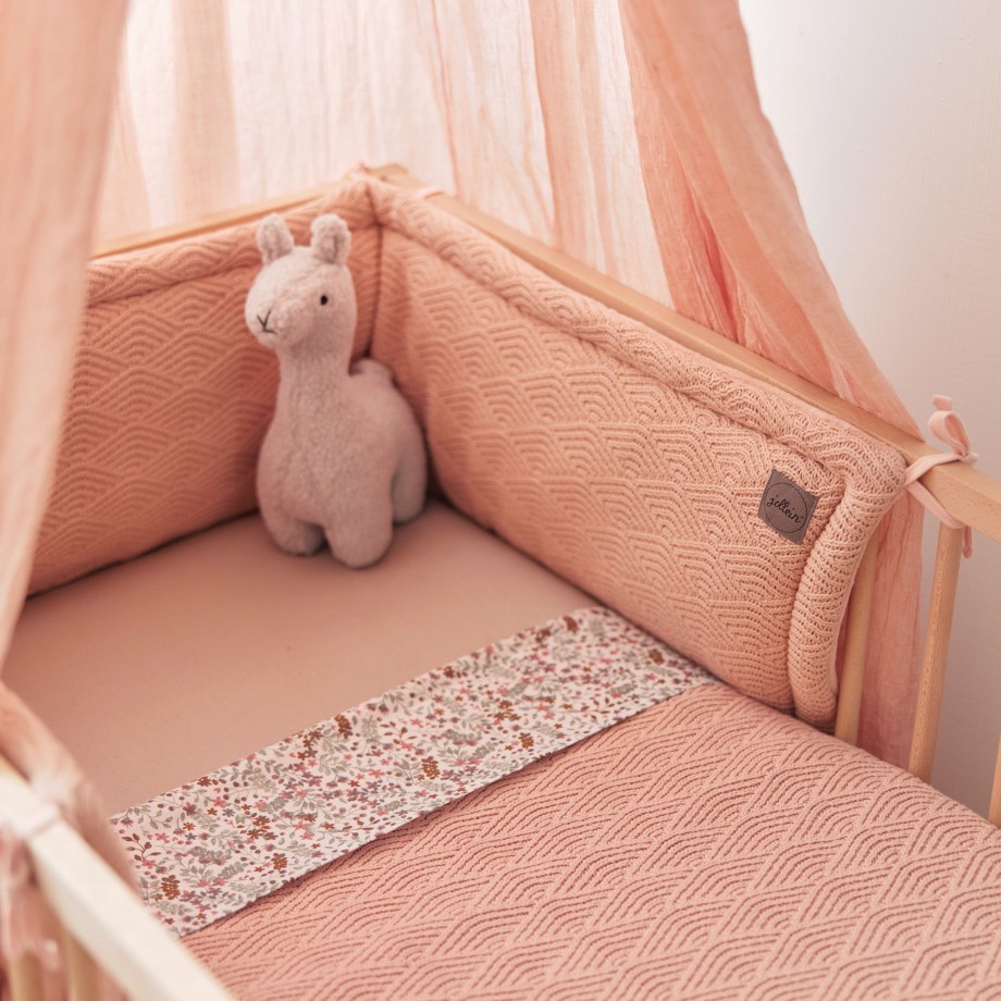 Nursery Jollein Duvet Covers & Pillow Cases | Jollein Knitted Cot Bumper - Pale Pink