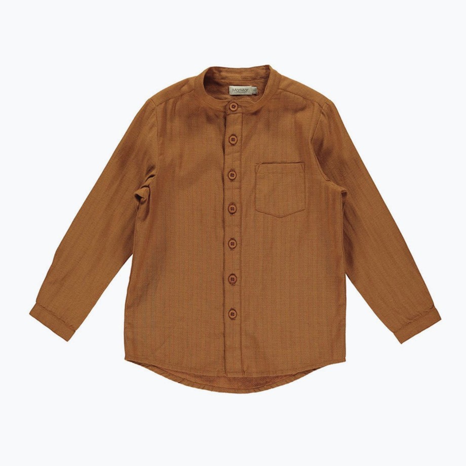 Clothing & Shoes MarMar Copenhagen Outwear | Marmar Copenhagen Theodor Long Sleeve Shirt - Gingerbread