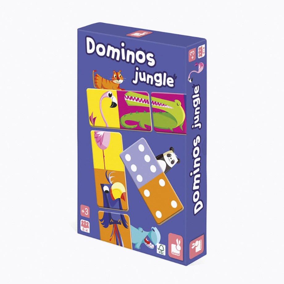 Playtime Janod Games & Puzzles | Janod Dominoes Game Dominos Jungle