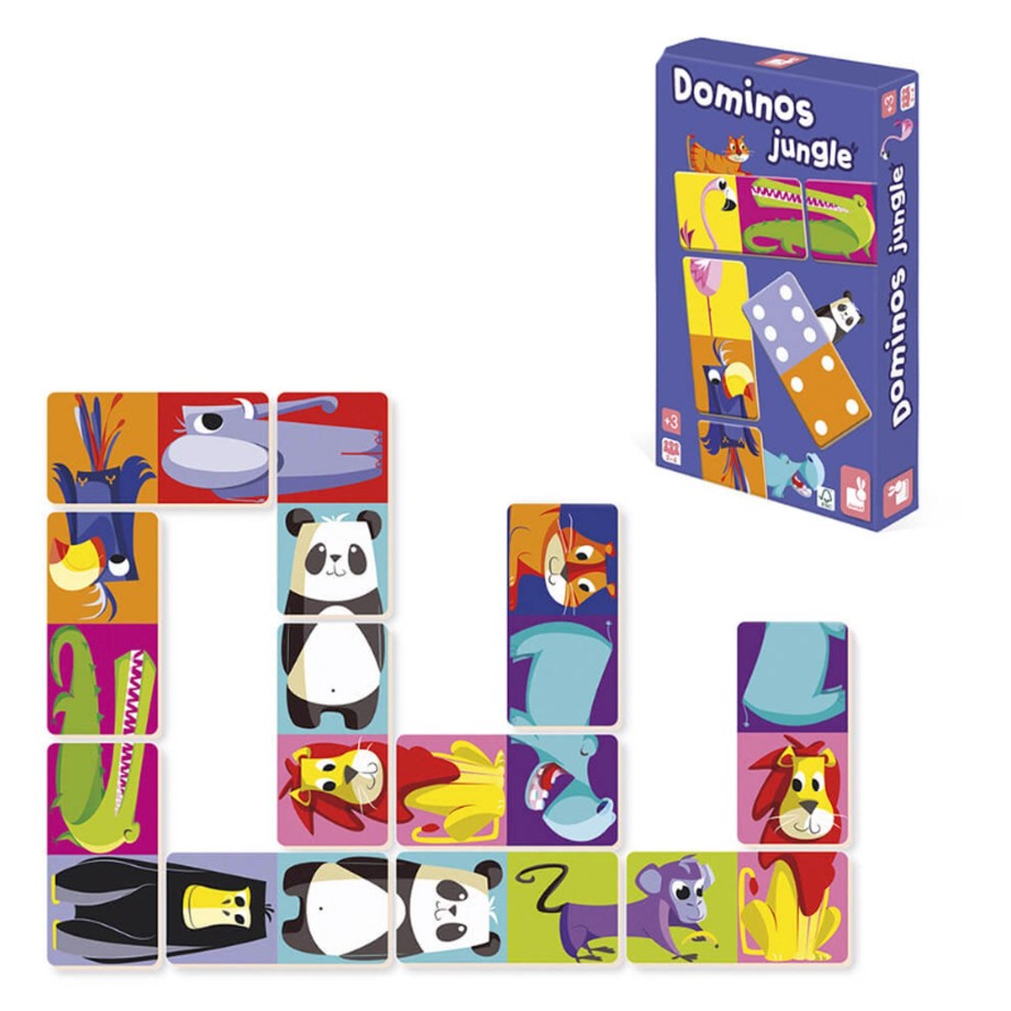 Playtime Janod Games & Puzzles | Janod Dominoes Game Dominos Jungle