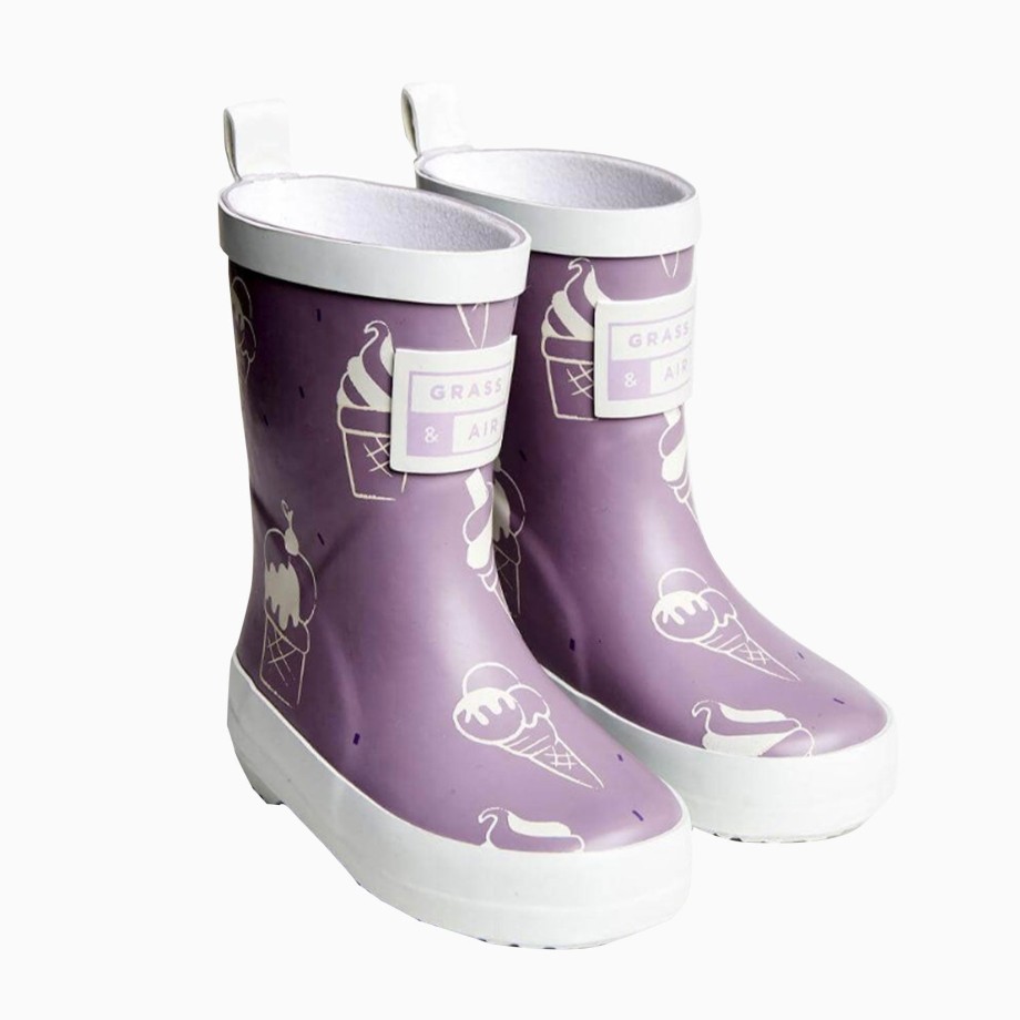 Clothing & Shoes Grass & Air Wellies | Grass & Air Kids Ultra Violet Colour Revealing Wellies - Violet